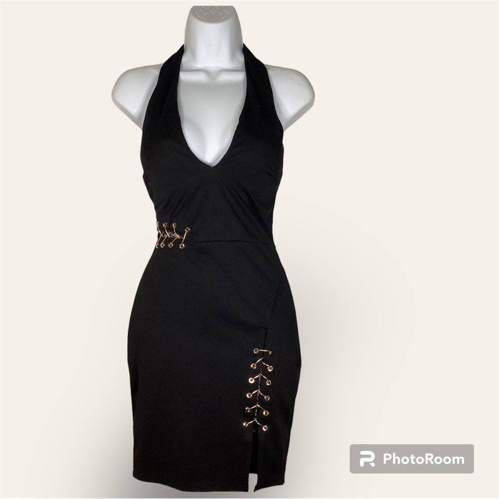 | CHIC ME | ENTRY | Gold | Lace Up | Dress